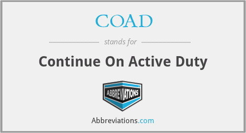 COAD - Continue On Active Duty