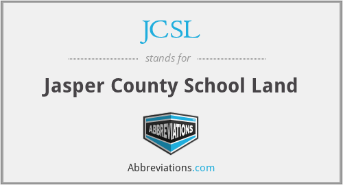 JCSL - Jasper County School Land