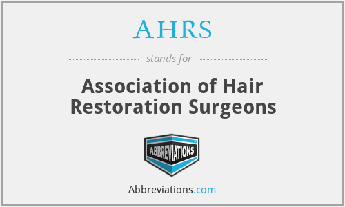 AHRS - Association of Hair Restoration Surgeons