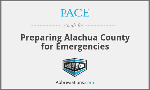 PACE - Preparing Alachua County for Emergencies