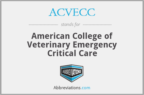 ACVECC - American College of Veterinary Emergency Critical Care