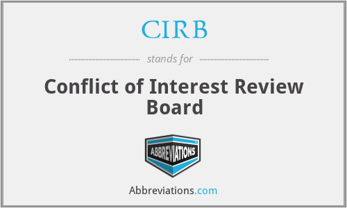 CIRB - Conflict of Interest Review Board