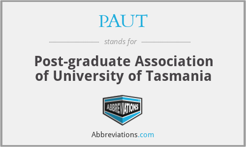 PAUT - Post-graduate Association of University of Tasmania