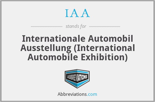 IAA - Internationale Automobil Ausstellung (International Automobile Exhibition)