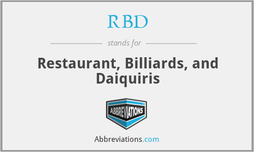 RBD - Restaurant, Billiards, and Daiquiris