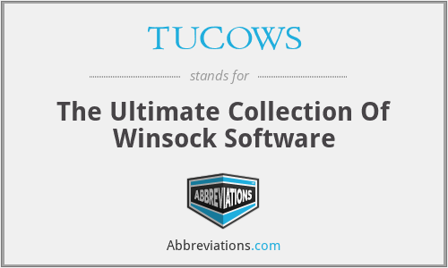 TUCOWS - The Ultimate Collection Of Winsock Software