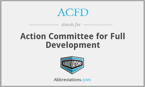 ACFD - Action Committee for Full Development