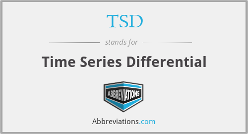 TSD - Time Series Differential