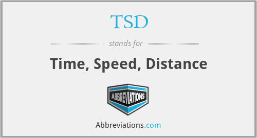 TSD - Time, Speed, Distance