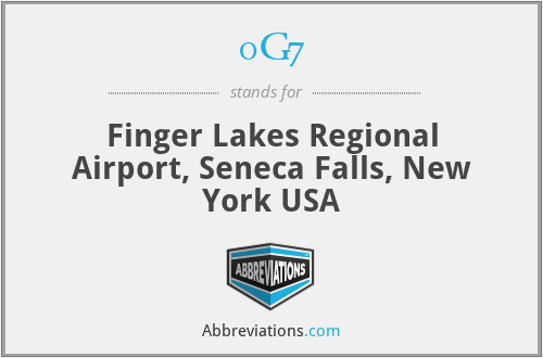 0G7 - Finger Lakes Regional Airport, Seneca Falls, New York USA