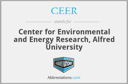 CEER - Center for Environmental and Energy Research, Alfred University