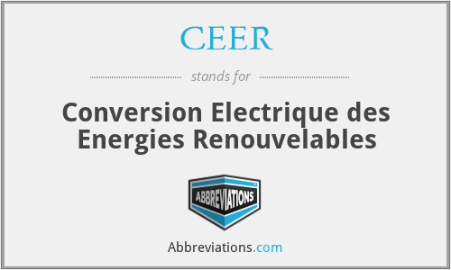 CEER - Conversion Electrique des Energies Renouvelables