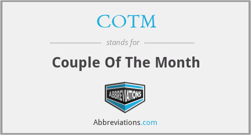 COTM - Couple Of The Month