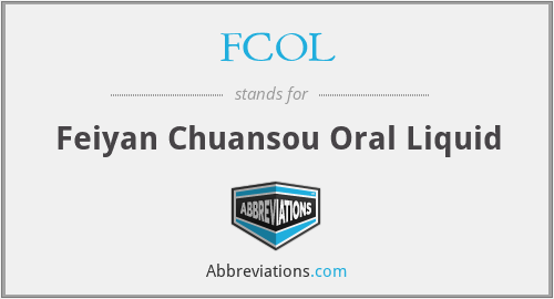 FCOL - Feiyan Chuansou Oral Liquid