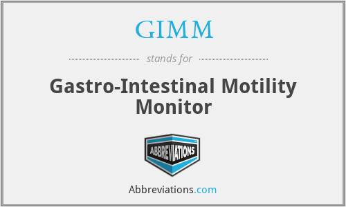GIMM - Gastro-Intestinal Motility Monitor