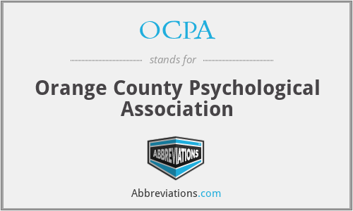 OCPA - Orange County Psychological Association