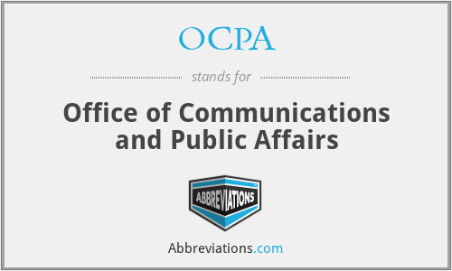 OCPA - Office of Communications and Public Affairs