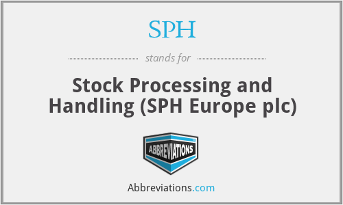 SPH - Stock Processing and Handling (SPH Europe plc)