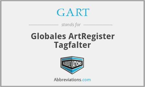 GART - Globales ArtRegister Tagfalter