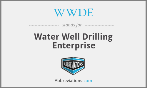 WWDE - Water Well Drilling Enterprise