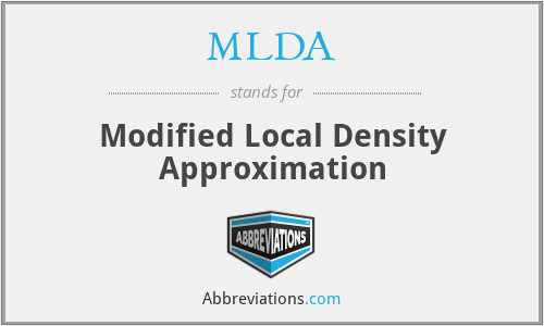 MLDA - Modified Local Density Approximation
