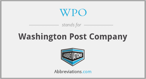 WPO - Washington Post Company