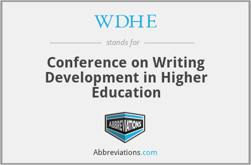 WDHE - Conference on Writing Development in Higher Education