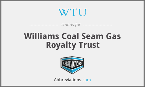 WTU - Williams Coal Seam Gas Royalty Trust