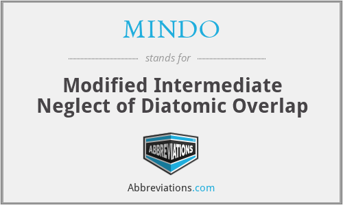 MINDO - Modified Intermediate Neglect of Diatomic Overlap