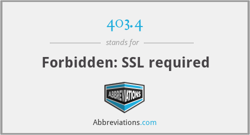 403.4 - Forbidden: SSL required