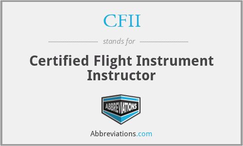 CFII - Certified Flight Instrument Instructor