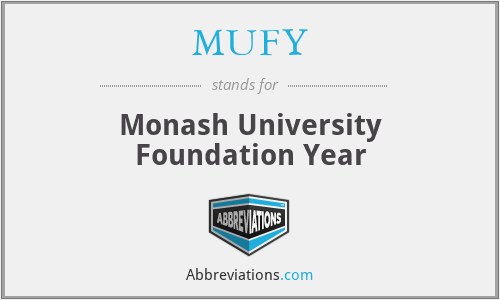 MUFY - Monash University Foundation Year