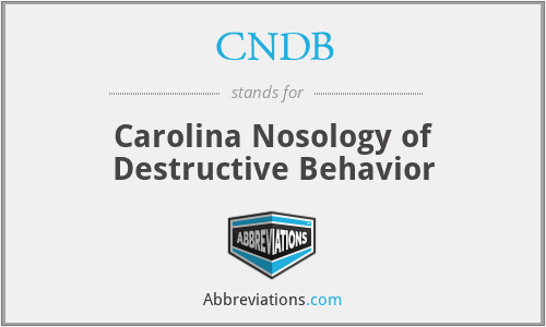 CNDB - Carolina Nosology of Destructive Behavior