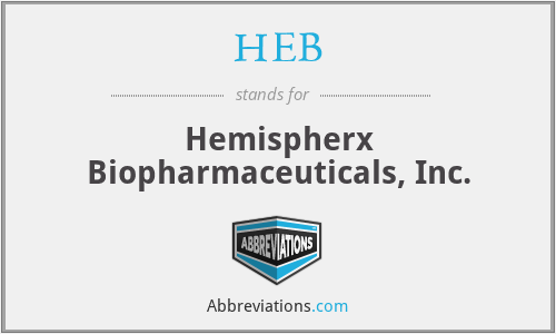 HEB - Hemispherx Biopharmaceuticals, Inc.