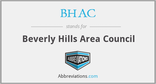 BHAC - Beverly Hills Area Council