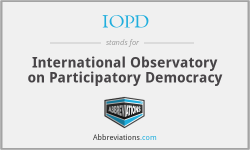 IOPD - International Observatory on Participatory Democracy