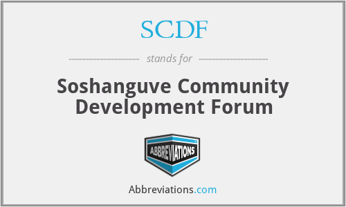 SCDF - Soshanguve Community Development Forum