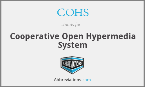 COHS - Cooperative Open Hypermedia System