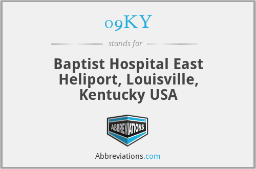 09KY - Baptist Hospital East Heliport, Louisville, Kentucky USA