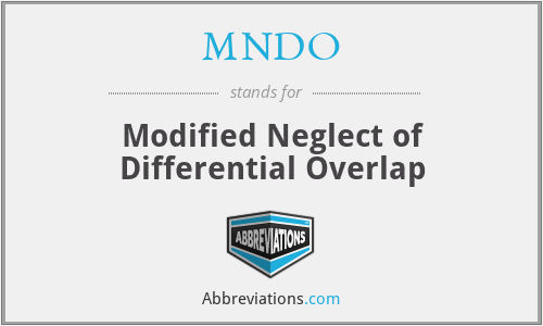 MNDO - Modified Neglect of Differential Overlap
