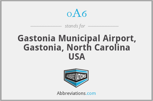 0A6 - Gastonia Municipal Airport, Gastonia, North Carolina USA