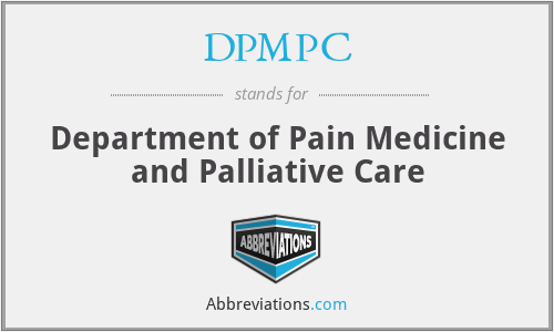 DPMPC - Department of Pain Medicine and Palliative Care