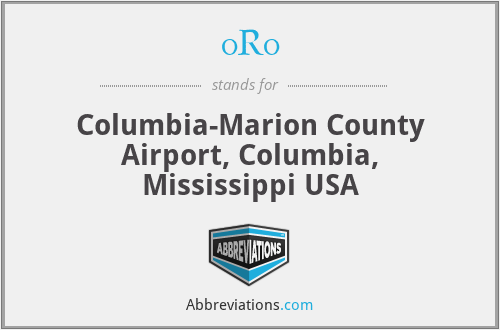 0R0 - Columbia-Marion County Airport, Columbia, Mississippi USA
