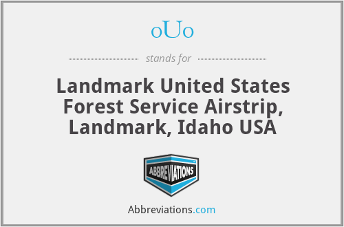0U0 - Landmark United States Forest Service Airstrip, Landmark, Idaho USA