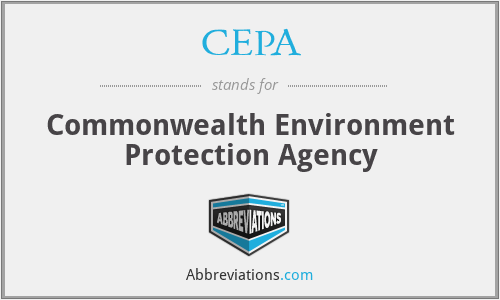 CEPA - Commonwealth Environment Protection Agency