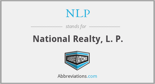 NLP - National Realty, L. P.