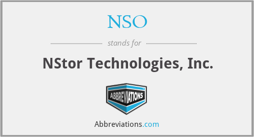 NSO - NStor Technologies, Inc.