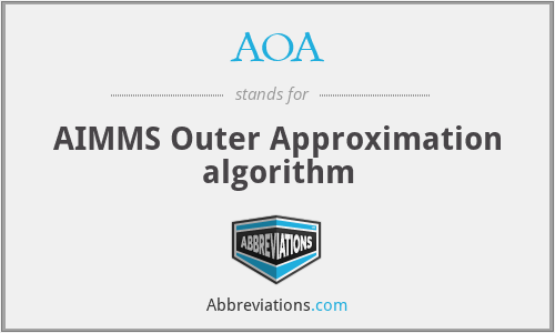 AOA - AIMMS Outer Approximation algorithm
