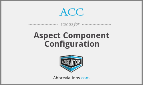 ACC - Aspect Component Configuration
