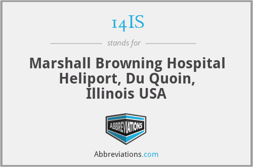 14IS - Marshall Browning Hospital Heliport, Du Quoin, Illinois USA